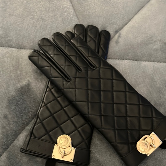 MICHAEL Michael Kors Accessories - Michael by Michael Kors Black Leather Gloves